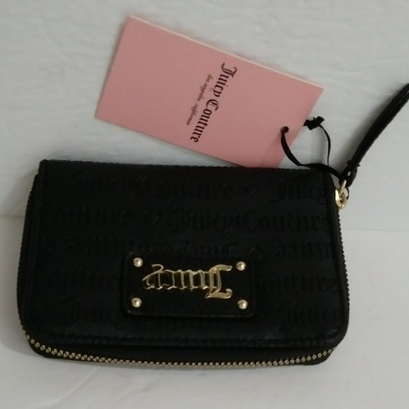 Juicy Couture Black Bi-fold Wallet Logo - Picture 2 of 13